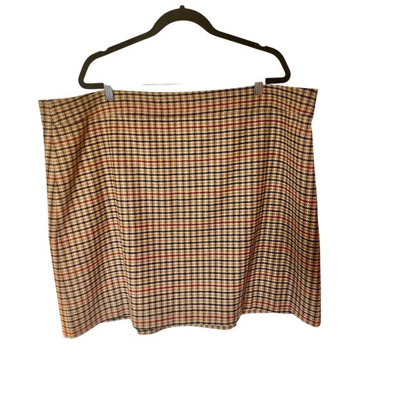 NWT J. Crew Factory Wool Blend Plaid Mini Skirt SZ 24 - Picture 3 of 9